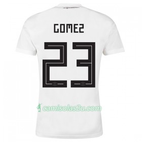 Camisolas de Futebol Alemanha Gomez 23 Equipamento Principal Copa do Mundo 2018 Manga Curta